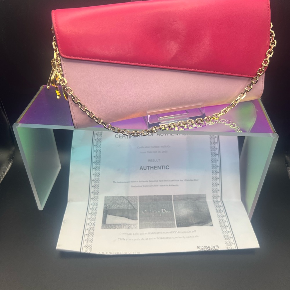 Christian Dior Lady Dior WOC ๐FUSHIA ๐& Mauve combo. W/ COA & Dust Bag - Picture 4 of 16